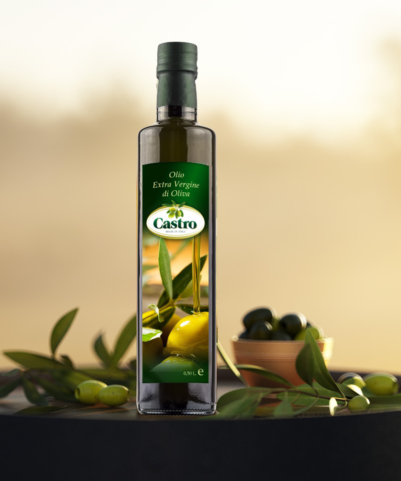 Prelibato olio extra vergine d'oliva varietà Nocellara dell'Etna, per tutti gli usi.
